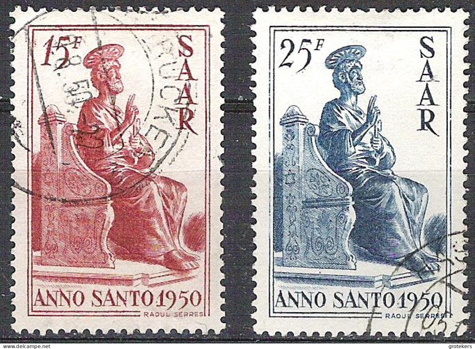 SAAR Michel 294/295 Anno Santo 1950 Gestempelt  - Used Stamps