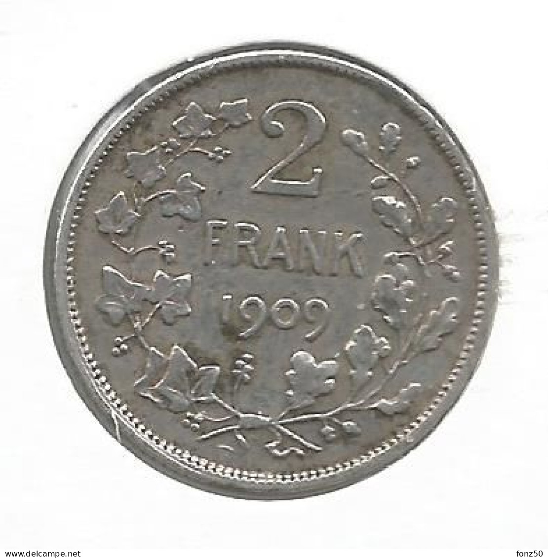LEOPOLD II * 2 Frank 1909 Vlaams  Met Punt * Prachtig * Nr 12861 - 2 Francs