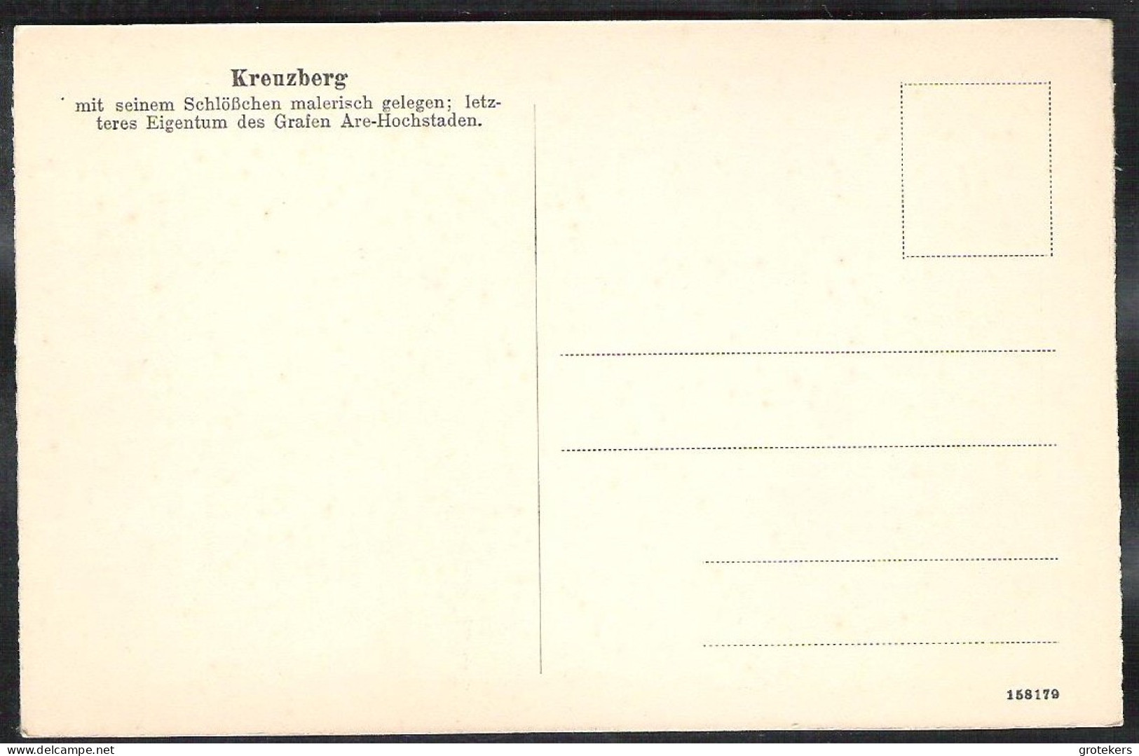 ALTENAHR / KREUZBERG Mit Schloss Kreuzberg ± 1920 - Bad Neuenahr-Ahrweiler