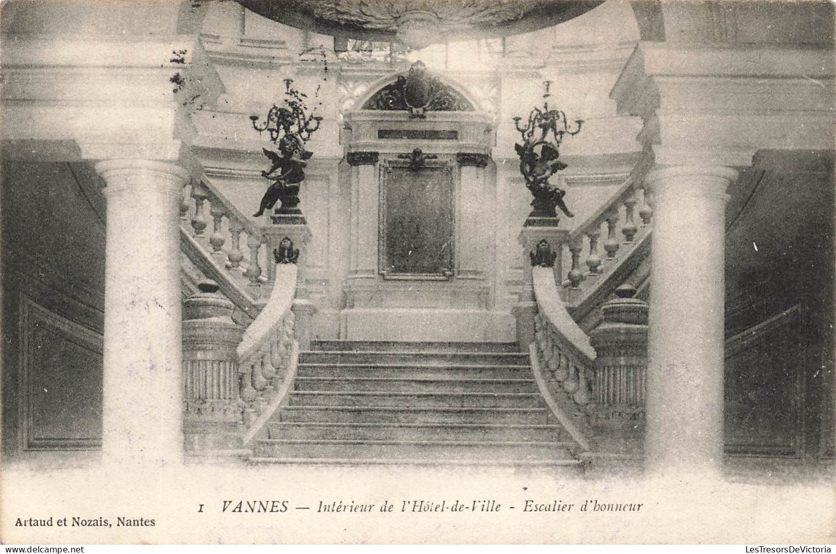 FRANCE - Vannes - Intérieur De L'hôtel De Ville - Escalier D'honneur - Vue Générale - Carte Postale Ancienne - Vannes