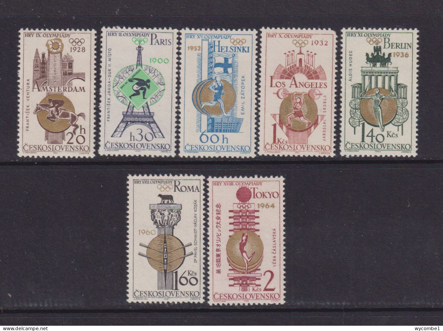 CZECHOSLOVAKIA  - 1965 Olympic Victories Set Never Hinged Mint - Unused Stamps
