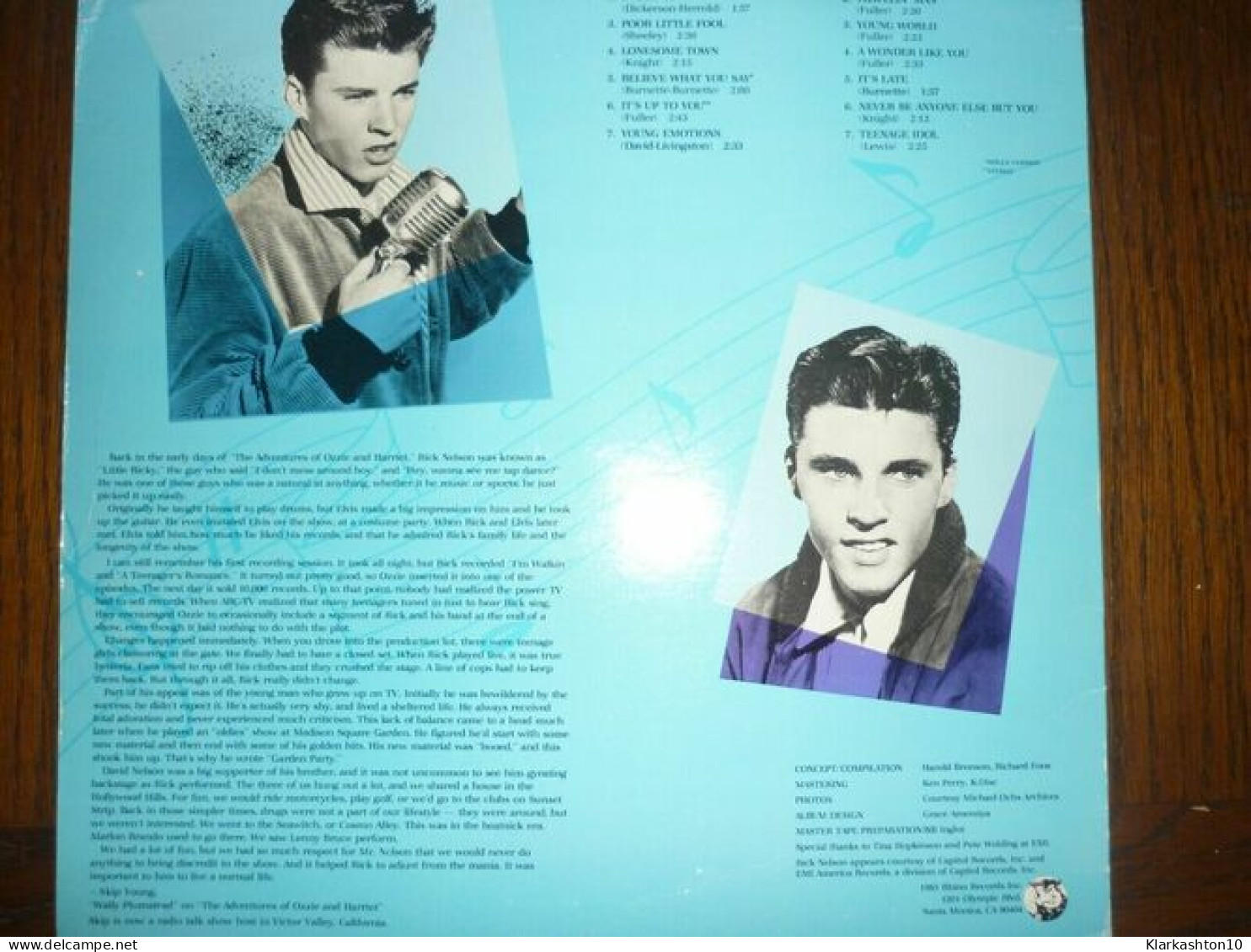 Rick Nelson Greatest Hits Picture Disc Rhino Records RNDF 259 - Sin Clasificación