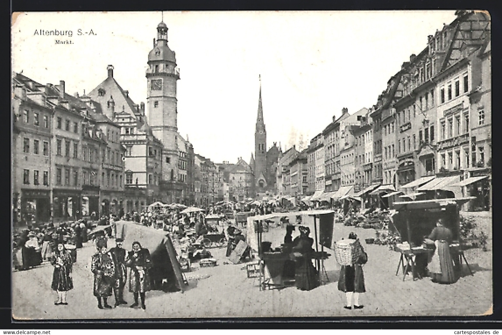 AK Altenburg / S.-A., Markt Am Markttag  - Altenburg