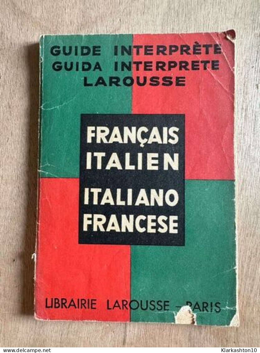 Français-Italien Italiano-Francese - Autres & Non Classés