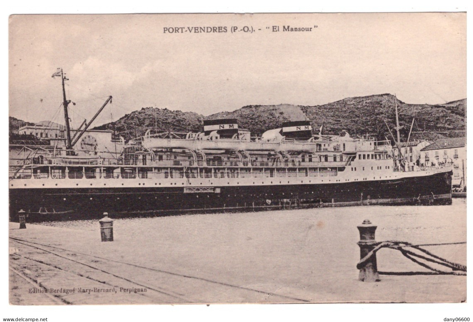 PORT VENDRES - Paquebot "El Mansour" à Quai - Dampfer