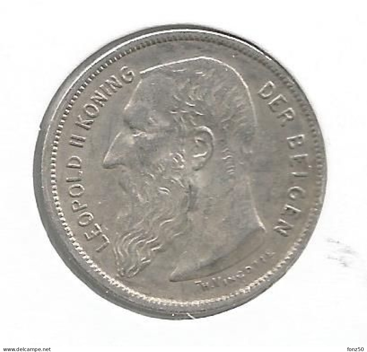 LEOPOLD II * 2 Frank 1909 Vlaams  Met Punt * Prachtig * Nr 12862 - 2 Francs