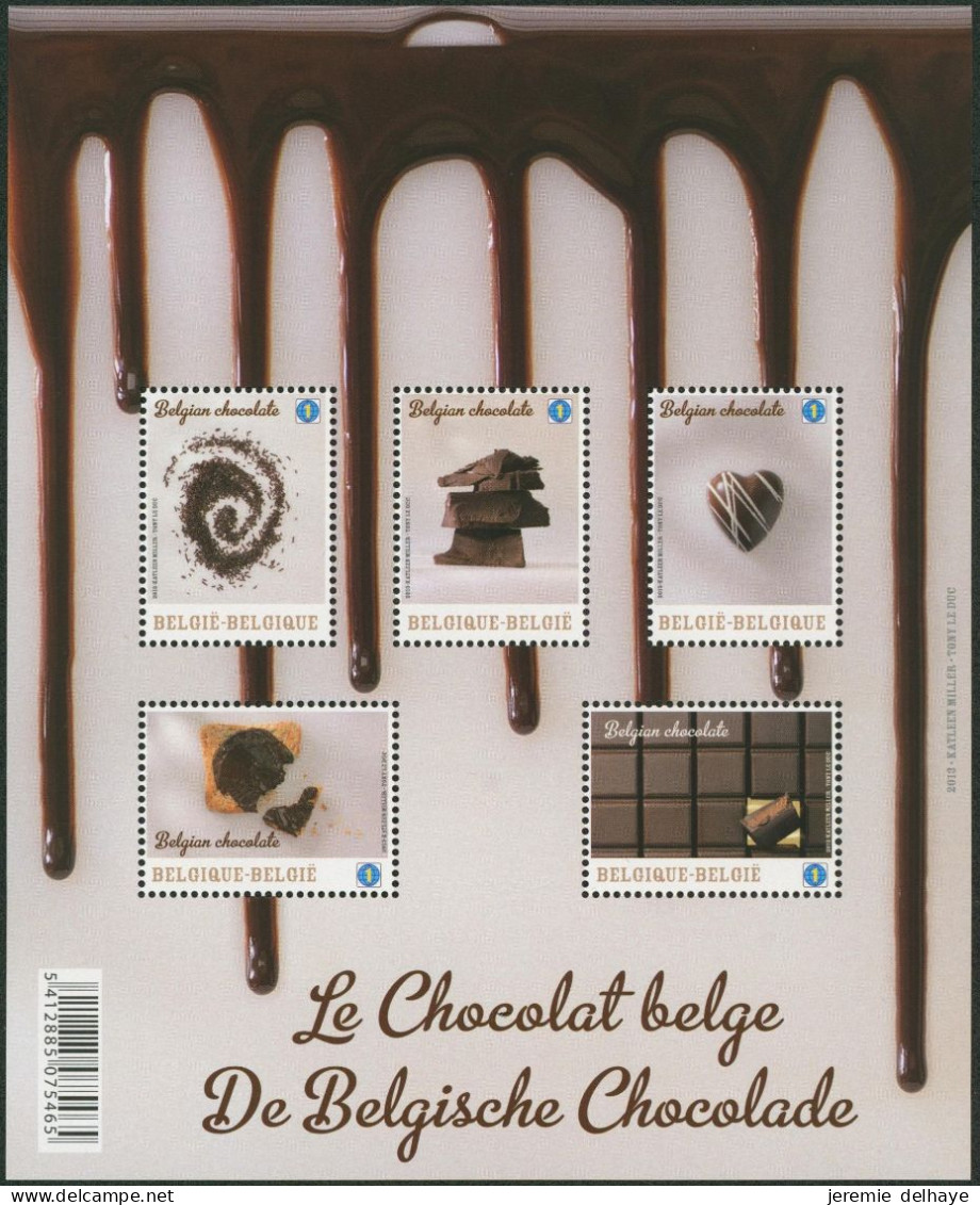 Feuillet (2013) - N°BL206** (MNH), Feuillet De 5 Timbres. Chocolat Belge, De Belgische Chocolade. - 2011-2020