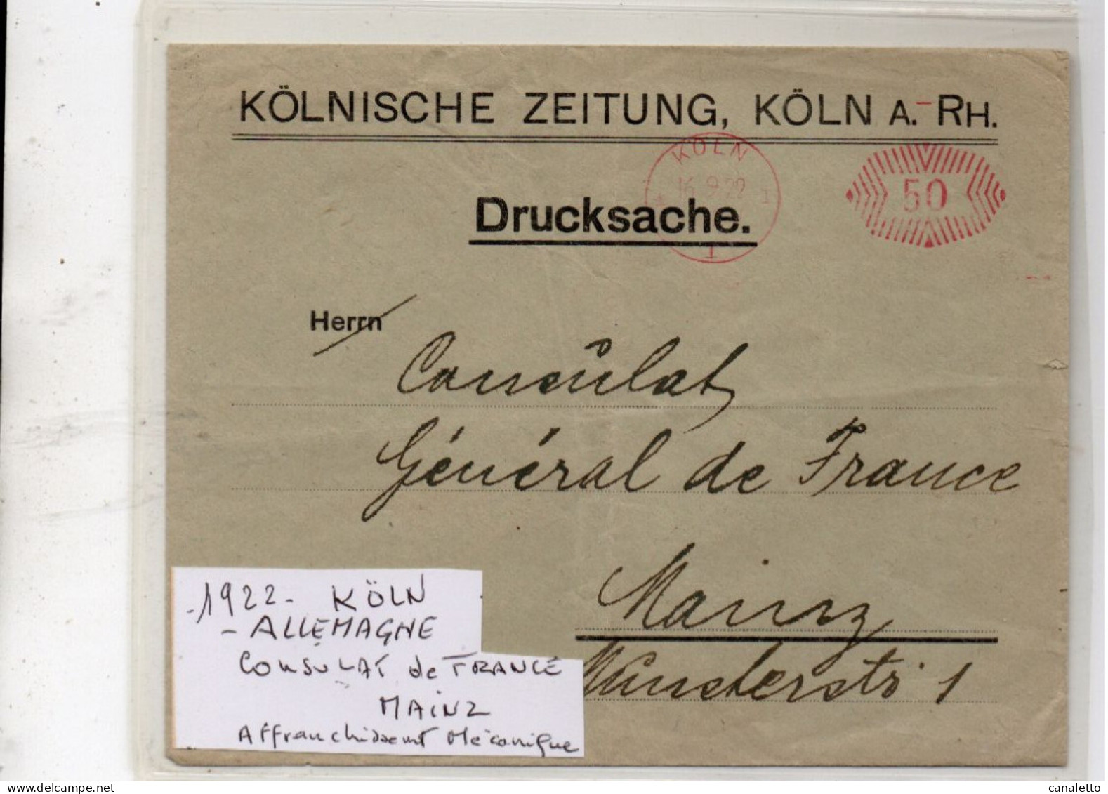 LETTRE D ALLEMAGNE - Cartas & Documentos