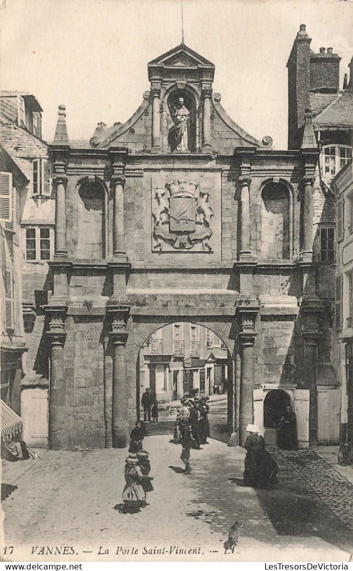FRANCE - Vannes - Vue Sur La Porte Saint Vincent - Vue Générale - Animé - Carte Postale Ancienne - Vannes