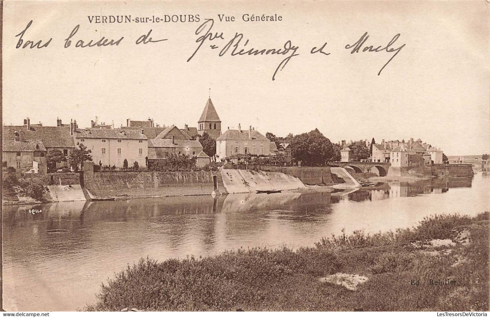 FRANCE - Verdun Sur Le Doubs - Vue Panoramique - Vue Sur Une Partie De La Ville - Carte Postale Ancienne - Chalon Sur Saone