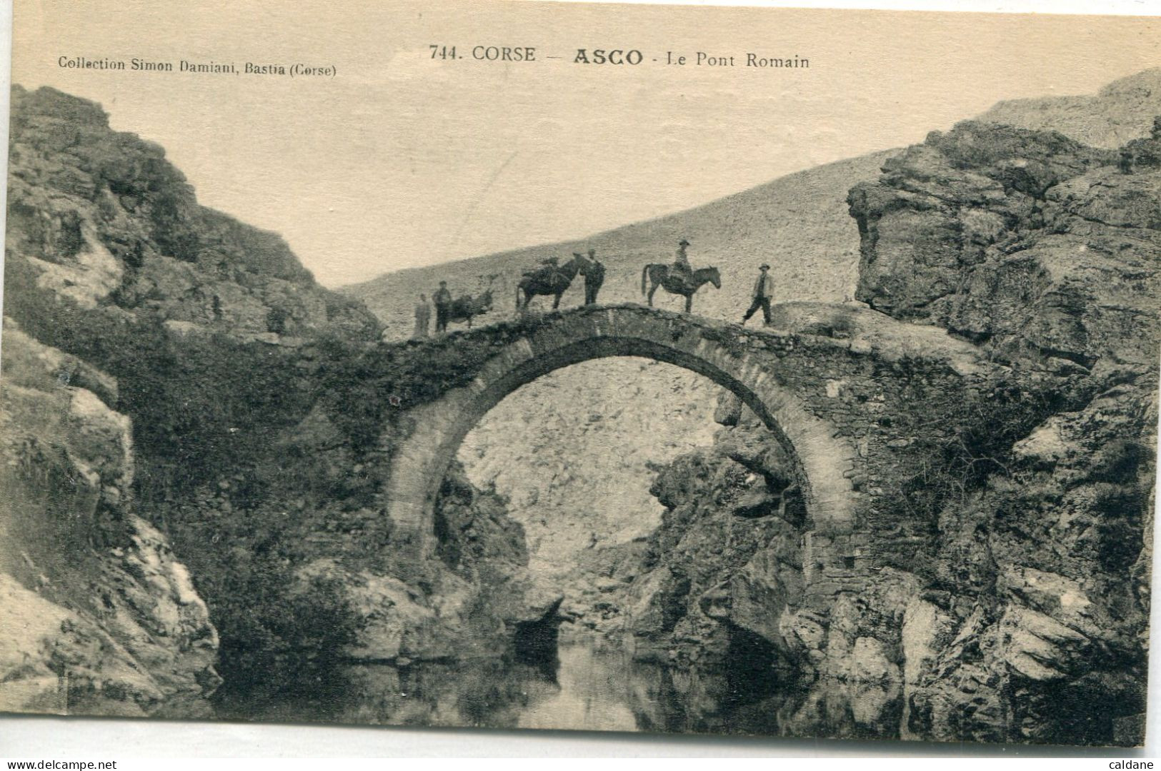 -2B - CORSE-  ASCO - Le Pont Romain      Collection. S.Damiani N°:714 - Corte