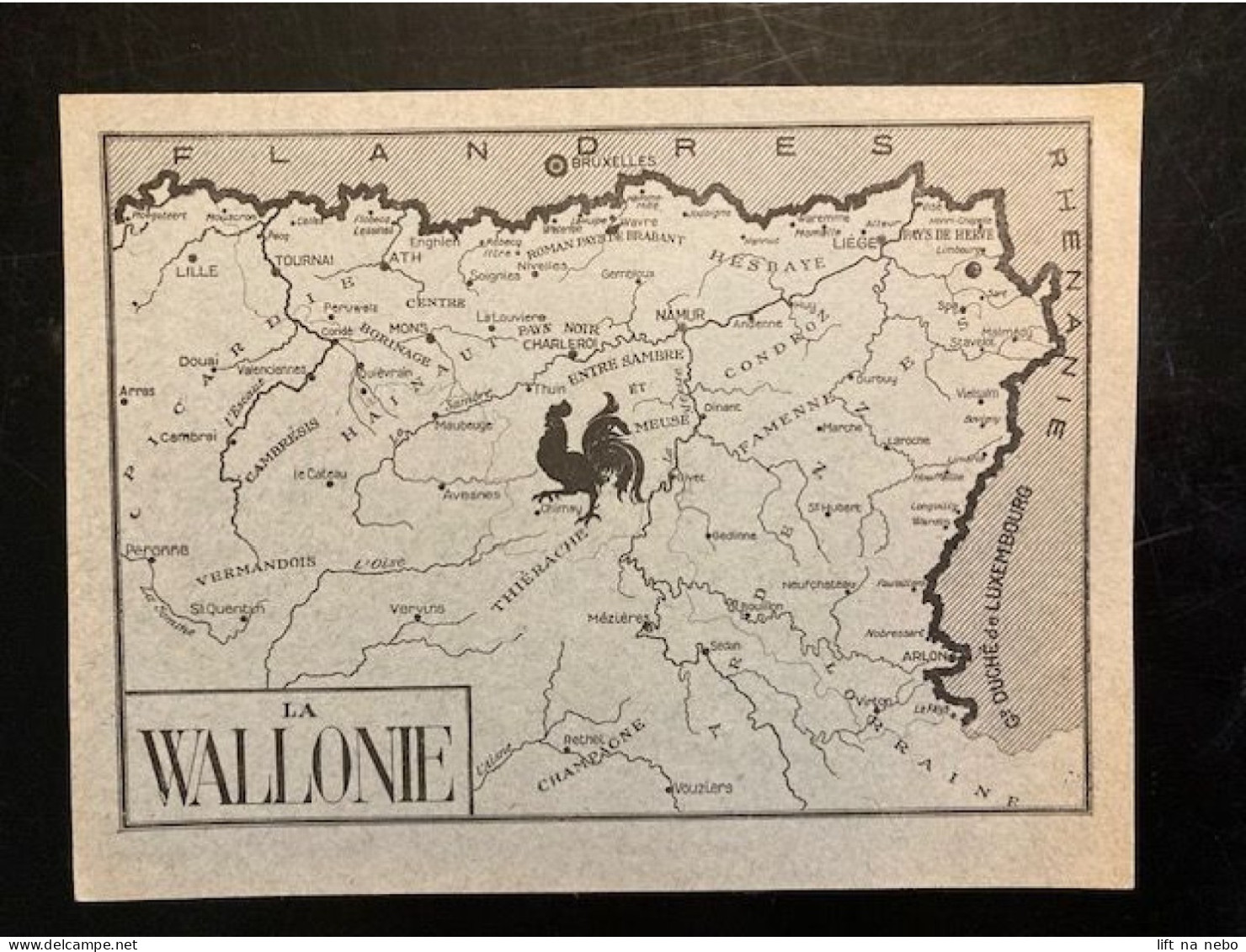 Tract Presse Clandestine Résistance Belge WWII WW2 'LA WALLONIE' (without Text On The Backside) - Documenten