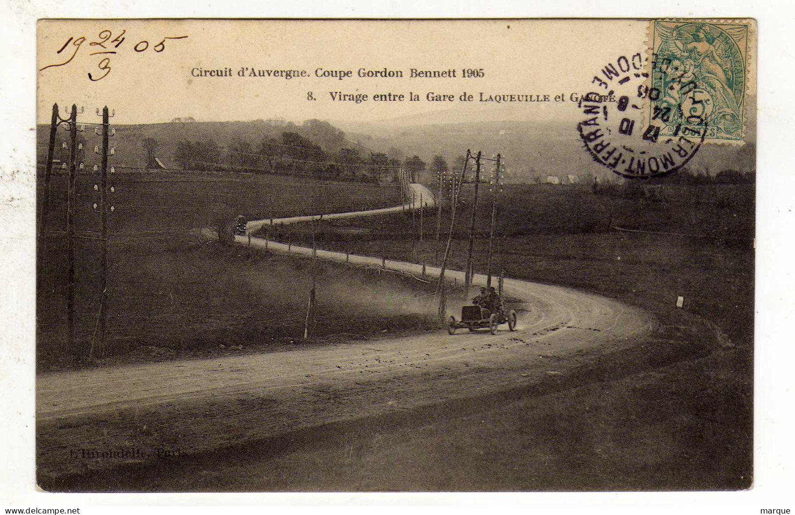 Cpa N° 8 Circuit D'Auvergne Coupe Gordon Bennett 1965 Virage Entre La Gare De Laqueuille Et Ganote - Other & Unclassified