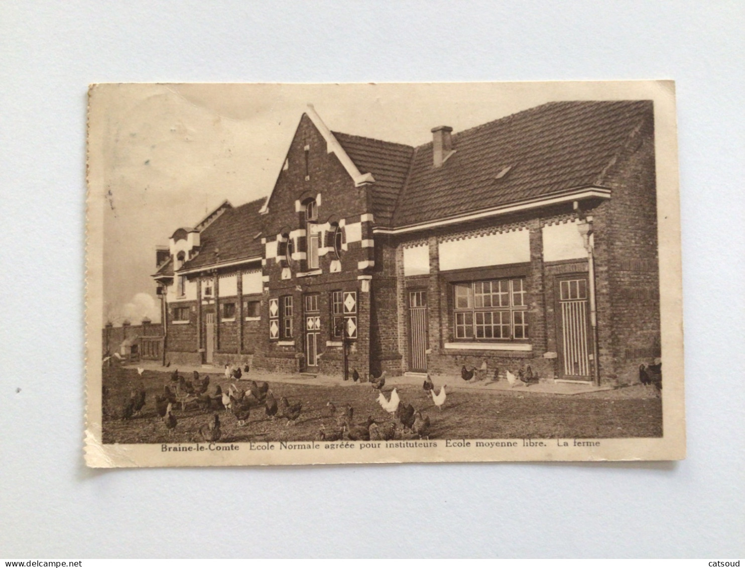 Carte Postale Ancienne (1933) Braine-le-Comte École Normale Agréée Pour Instituteurs. La Ferme - Braine-le-Comte