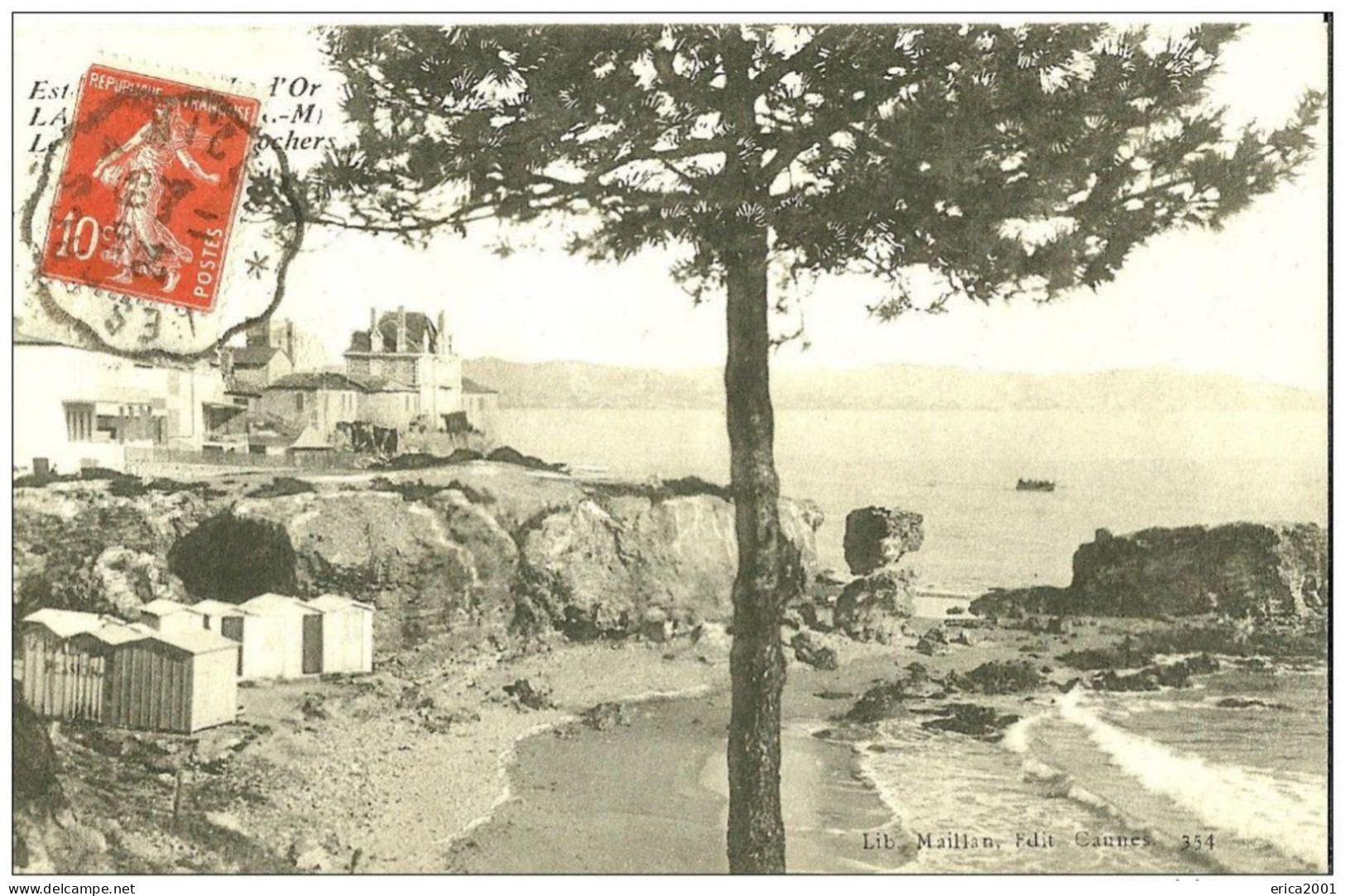 Autres & Non Classés. La Napoule. Le Chateau Et Les Rochers à La Napoule, Cpa écrite Depuis La Villa Stella En 1911. - Sonstige & Ohne Zuordnung