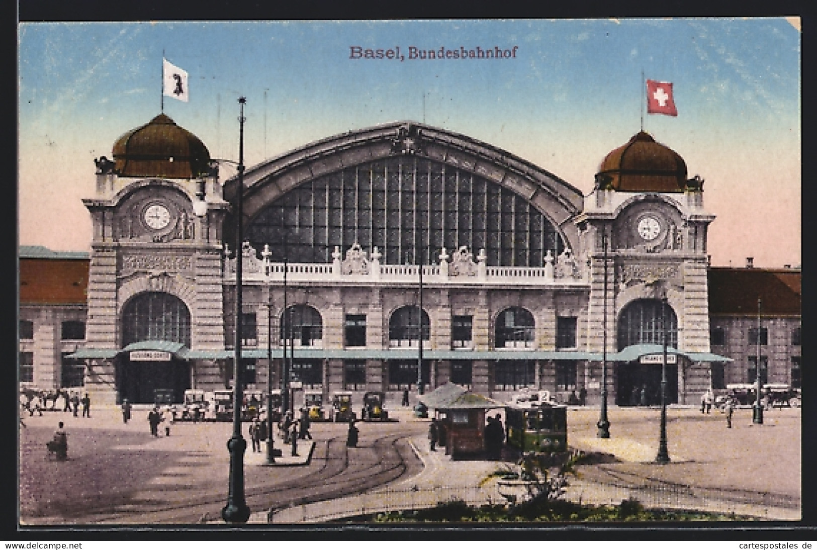 AK Basel, Blick Zum Badischen Bahnhof  - Basel