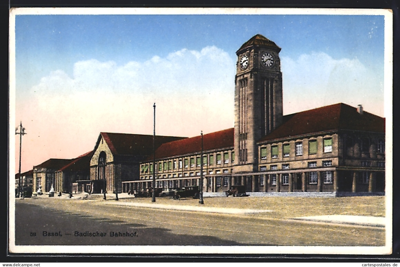 AK Basel, Blick Auf Den Badischen Bahnhof  - Bâle