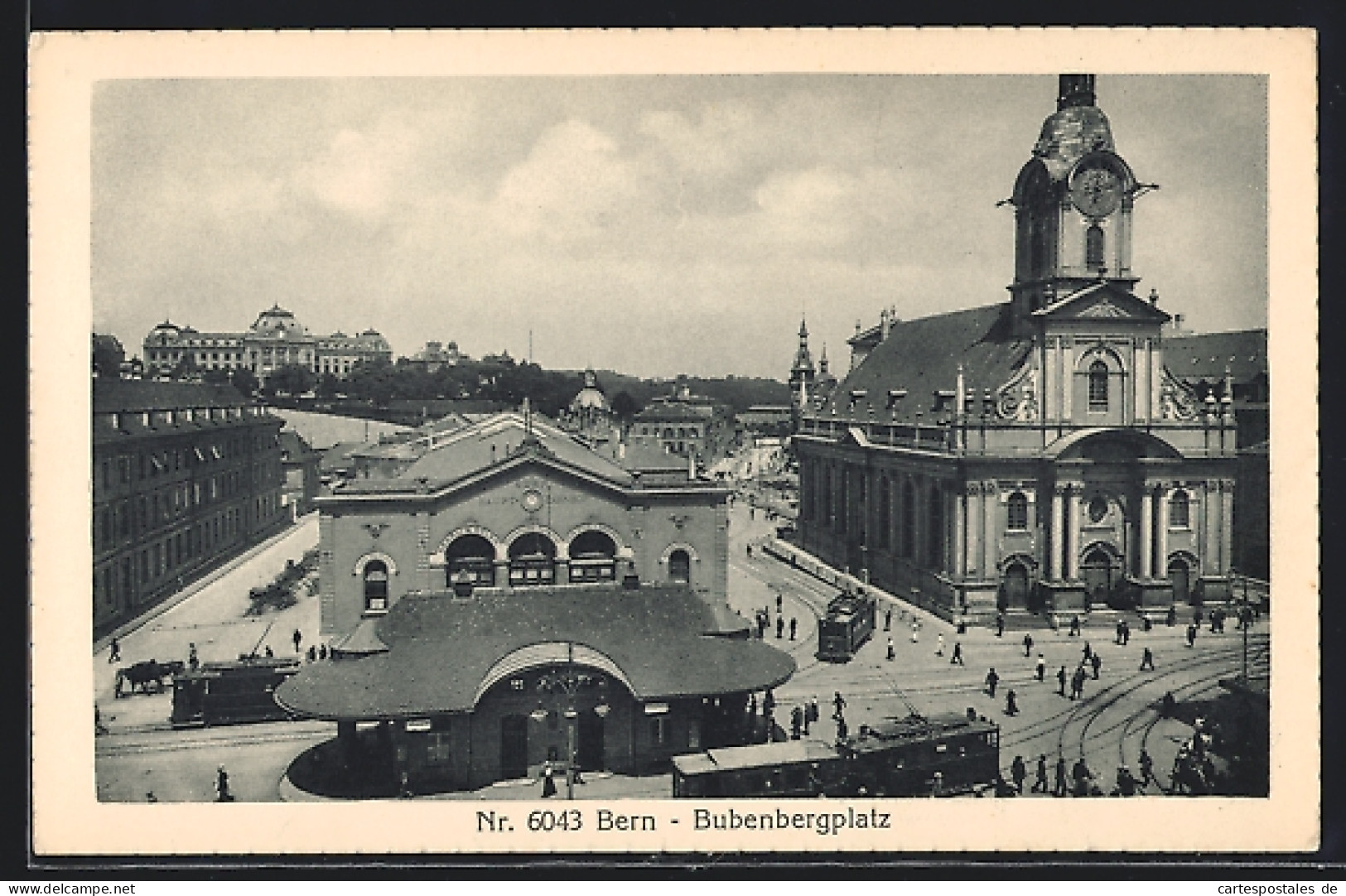AK Bern, Bubenbergplatz Mit Bahnhof Und Strassenbahn  - Bern