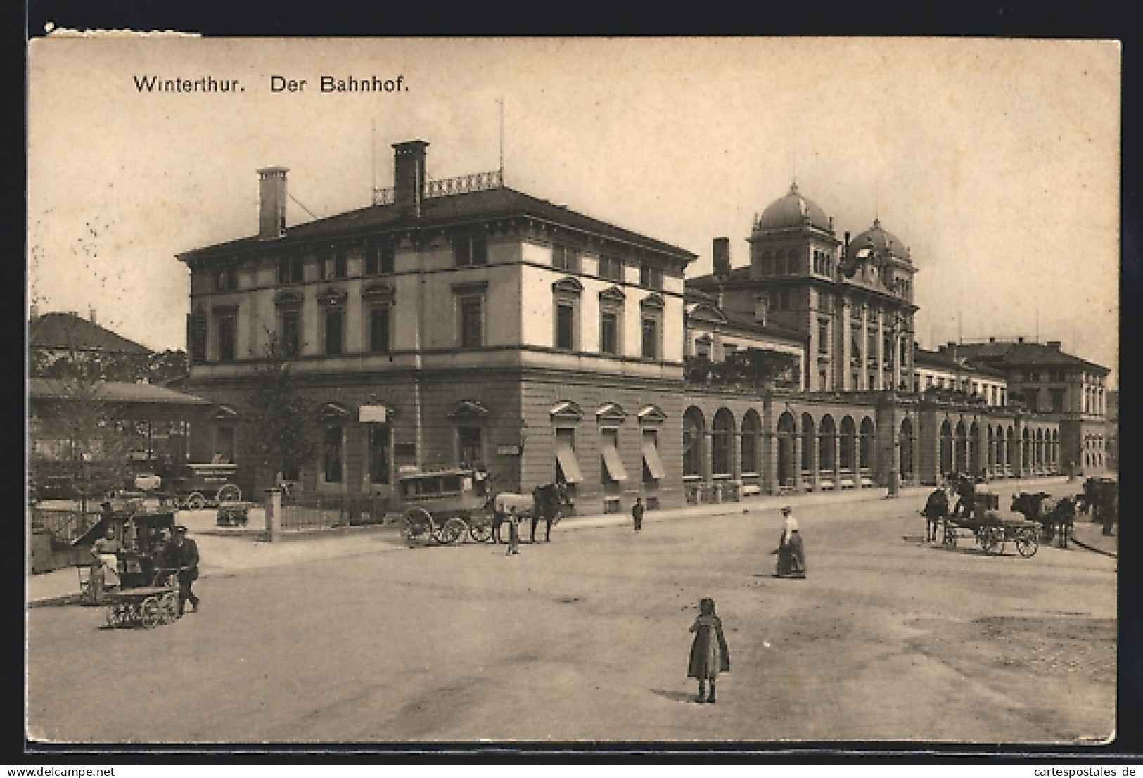 AK Winterthur, Bahnhof Mit Kutsche  - Altri & Non Classificati