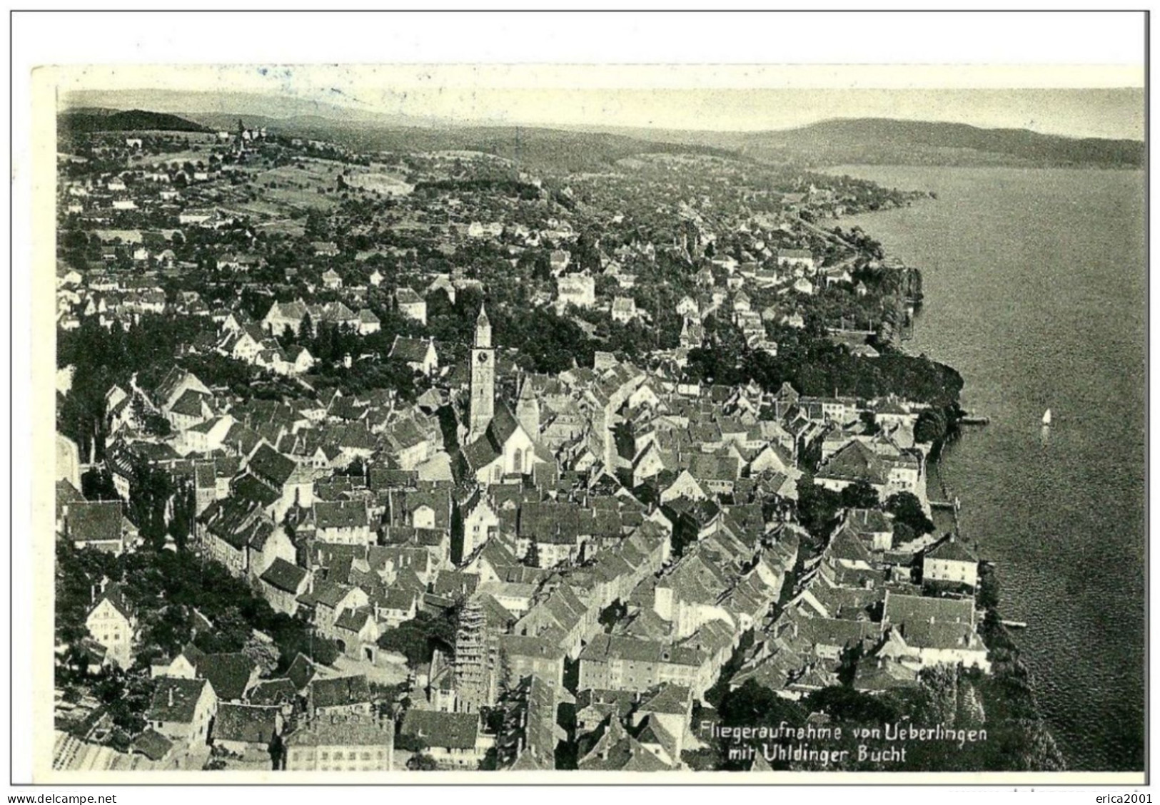 Ueberlingen. Fliegerhaufnahme Von Ueberlingen Mit Uhuldinger Bucht. - Ueberlingen