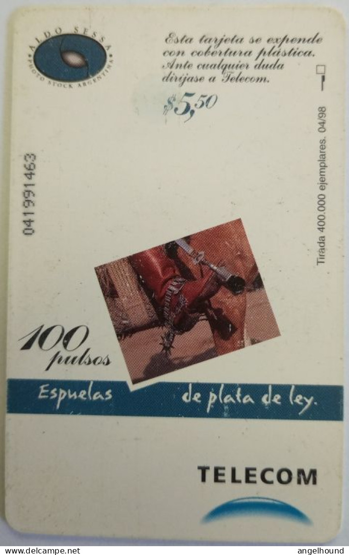 Argentina 100 Unit Chip Card - Espuelas De Plata De Ley - Argentinien