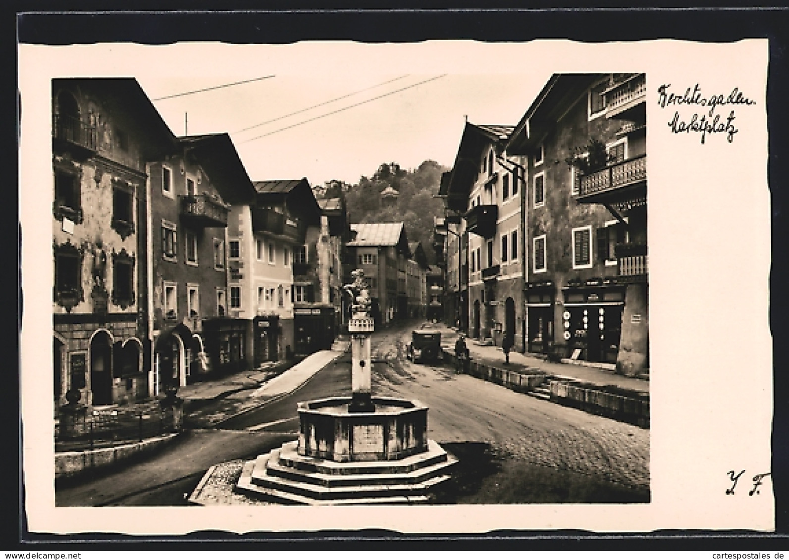 AK Berchtesgaden, Partie Am Marktplatz Mit Brunnen  - Berchtesgaden