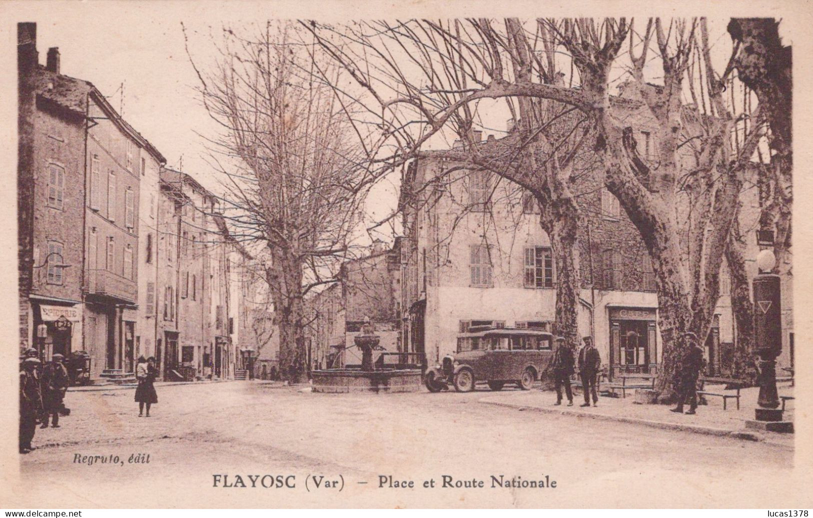 83 / FLAYOSC / PLACE ET ROUTE NATIONALE / RARE - Sonstige & Ohne Zuordnung