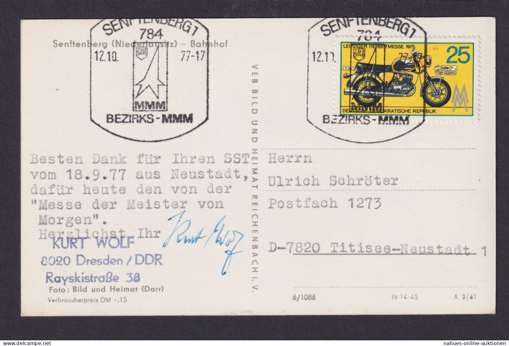 Senftenberg Niederlausitz Brandenburg Ansichtskarte N. Titisee SST Messe D. - Sonstige & Ohne Zuordnung