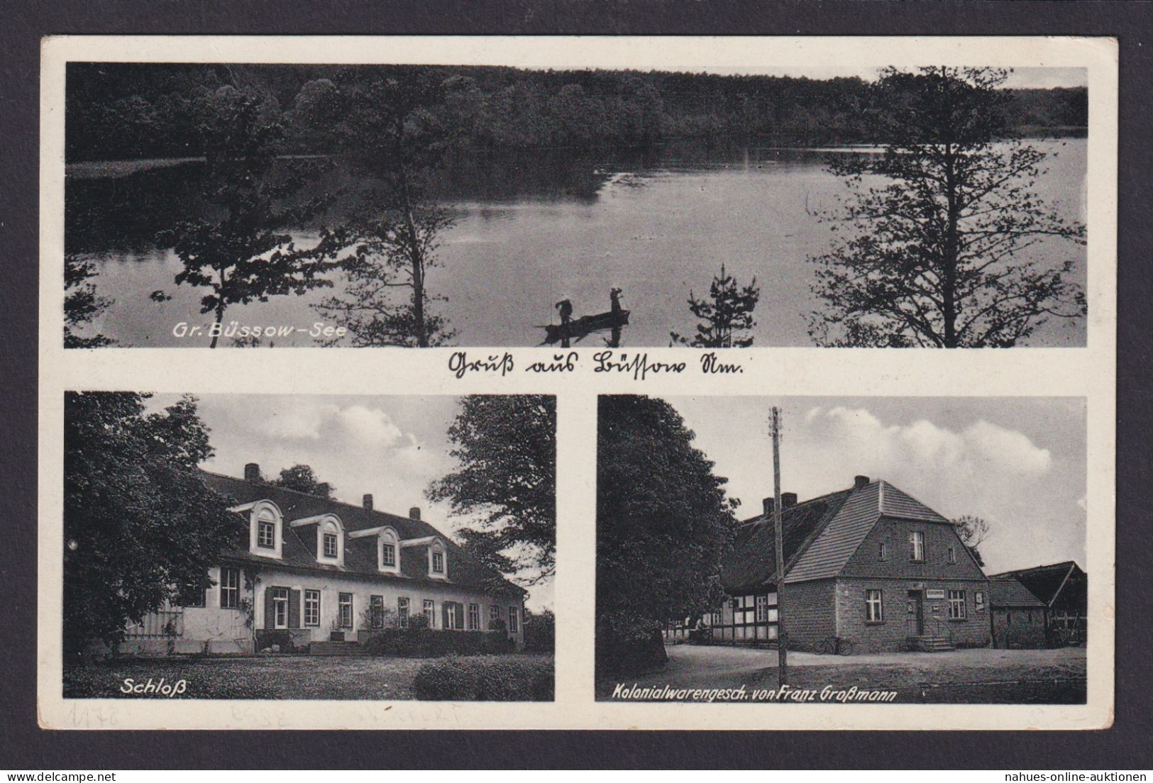 Büssow über Friedeberg Neumark Brandenburg Landpoststempel N. Rathenow AK - Sonstige & Ohne Zuordnung