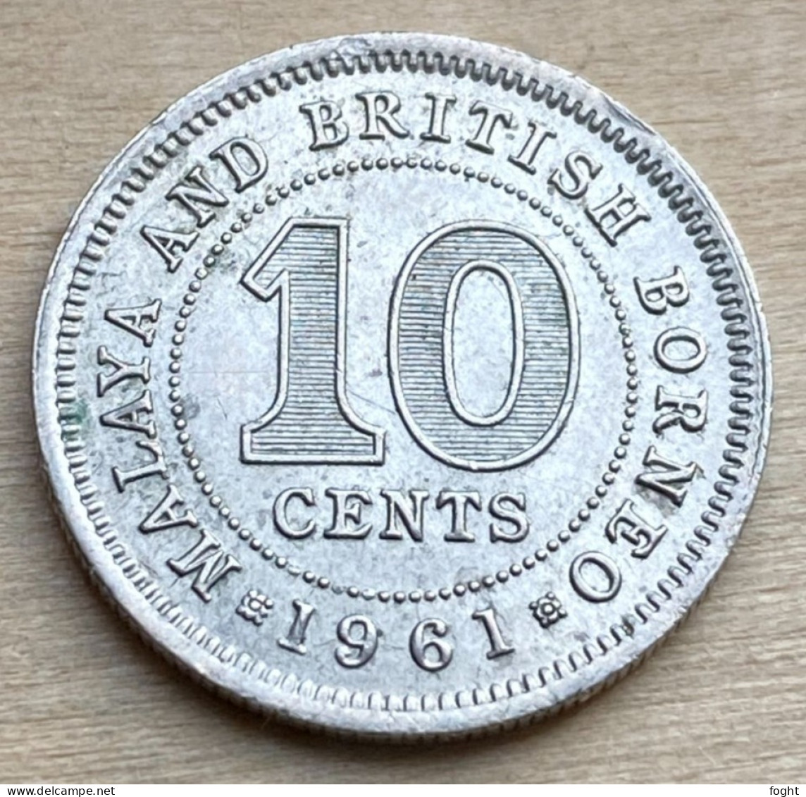 1961 Malaya & British Borneo British Colony Coin 10 Cents,KM#2,7362K - Malasia