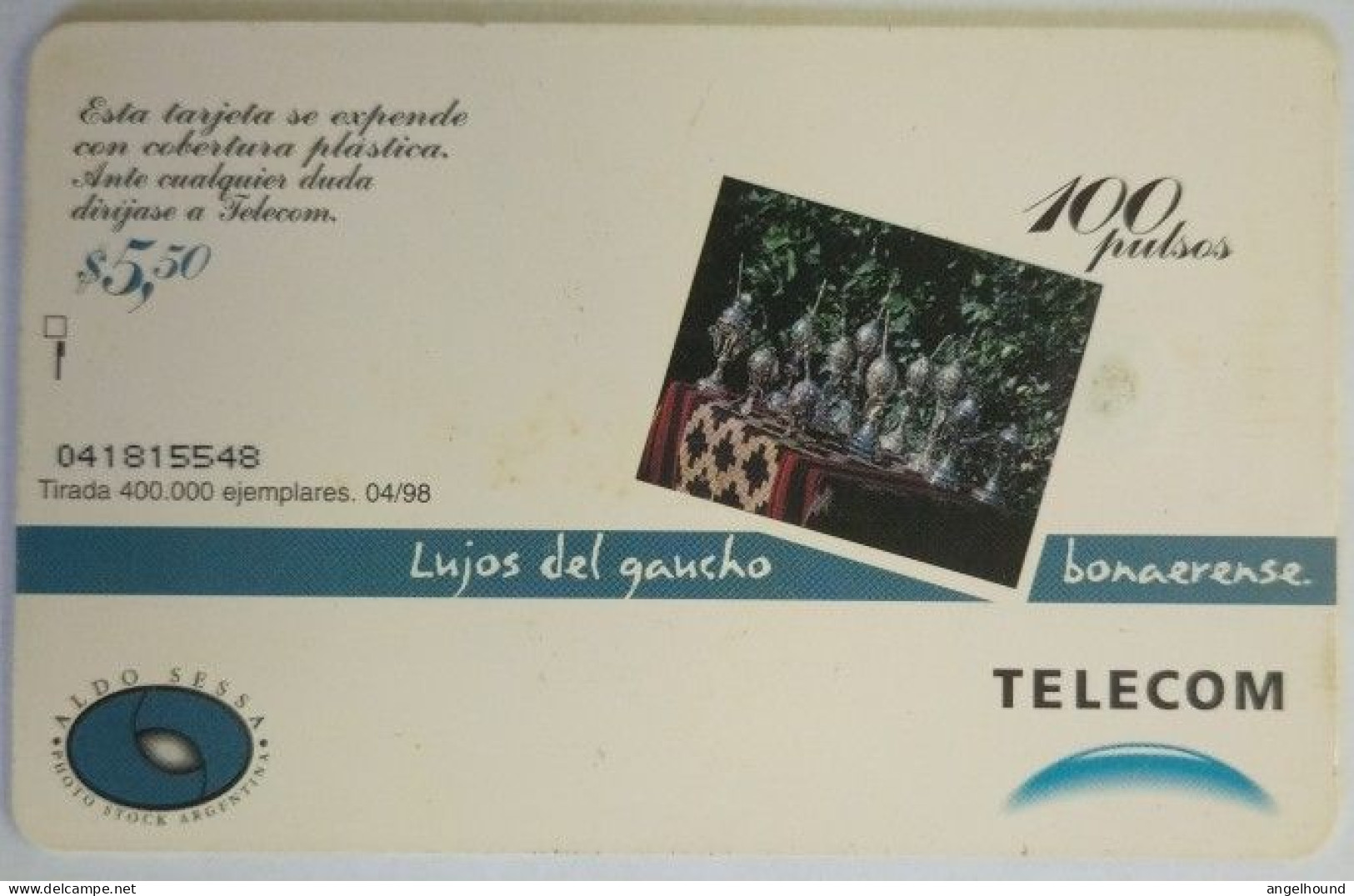 Argentina 100 Unit Chip Card - Mates De Plata ( Silver Mates ) - Argentinië