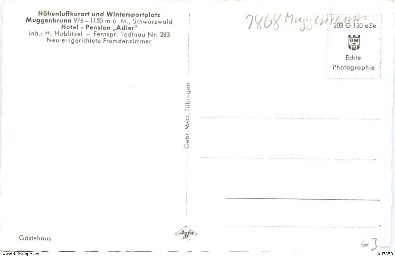 Muggenbrunn Schwarzwald - Todtnau - Todtnau