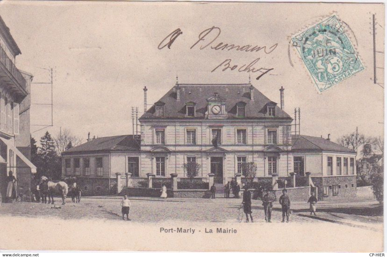 78 - PORT -MARLY LA MAIRIE - MARECHAL FERRAND A GAUCHE ? + AU DOS CACHET T TAXE BARRE - BOITE A - Sonstige & Ohne Zuordnung