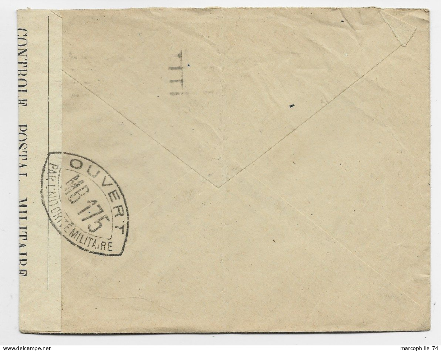 LOIRE LETTRE FM SAINT ETIENNE 24.V.1940 POUR REIMS MARNE + CENSURE CONTROLE POSTAL COMMISSION M.B. - Oorlog 1939-45