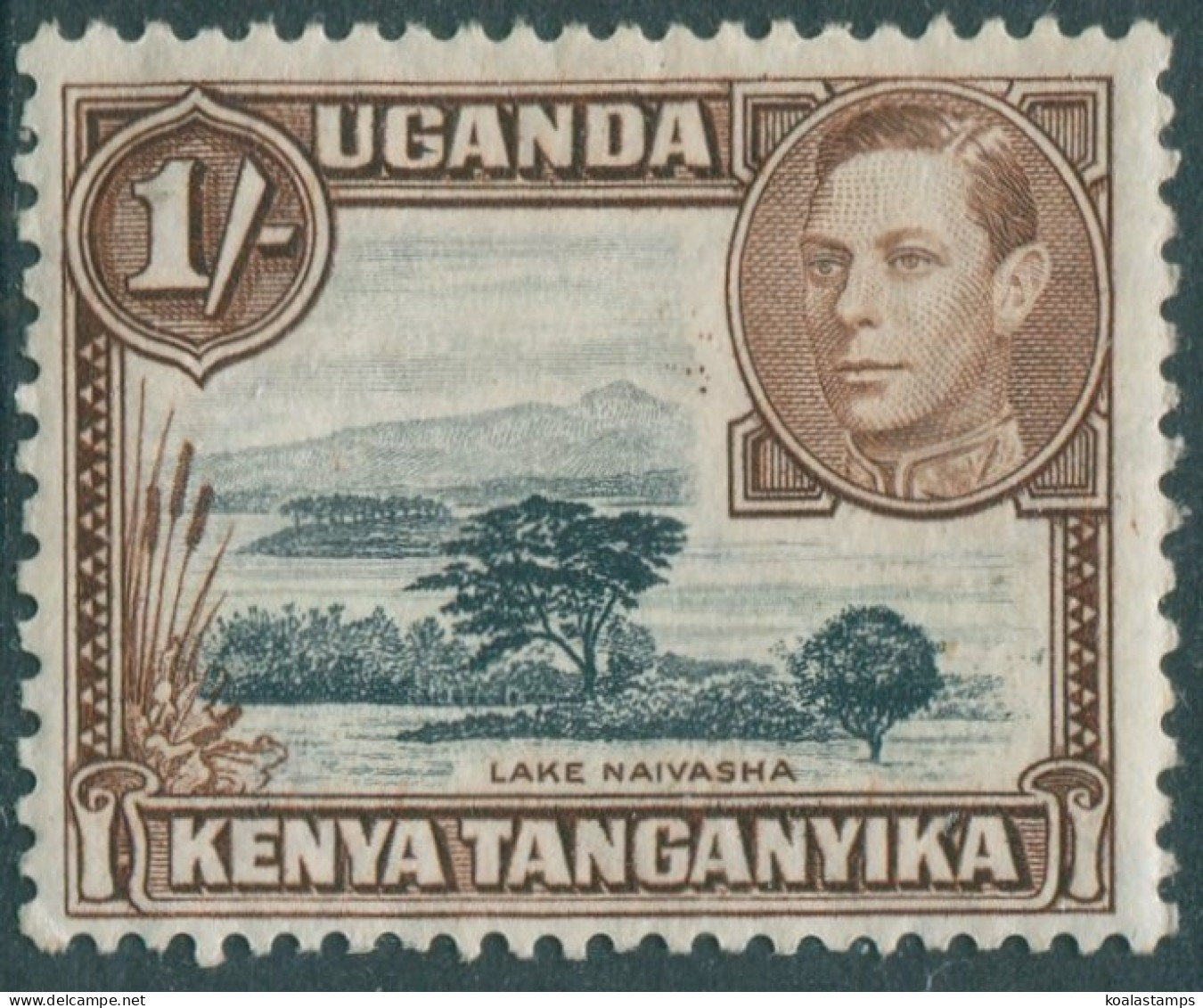 Kenya Uganda And Tanganyika 1938 SG145a 1s Black And Brown KGVI Lake Naivasha P1 - Kenya, Uganda & Tanganyika
