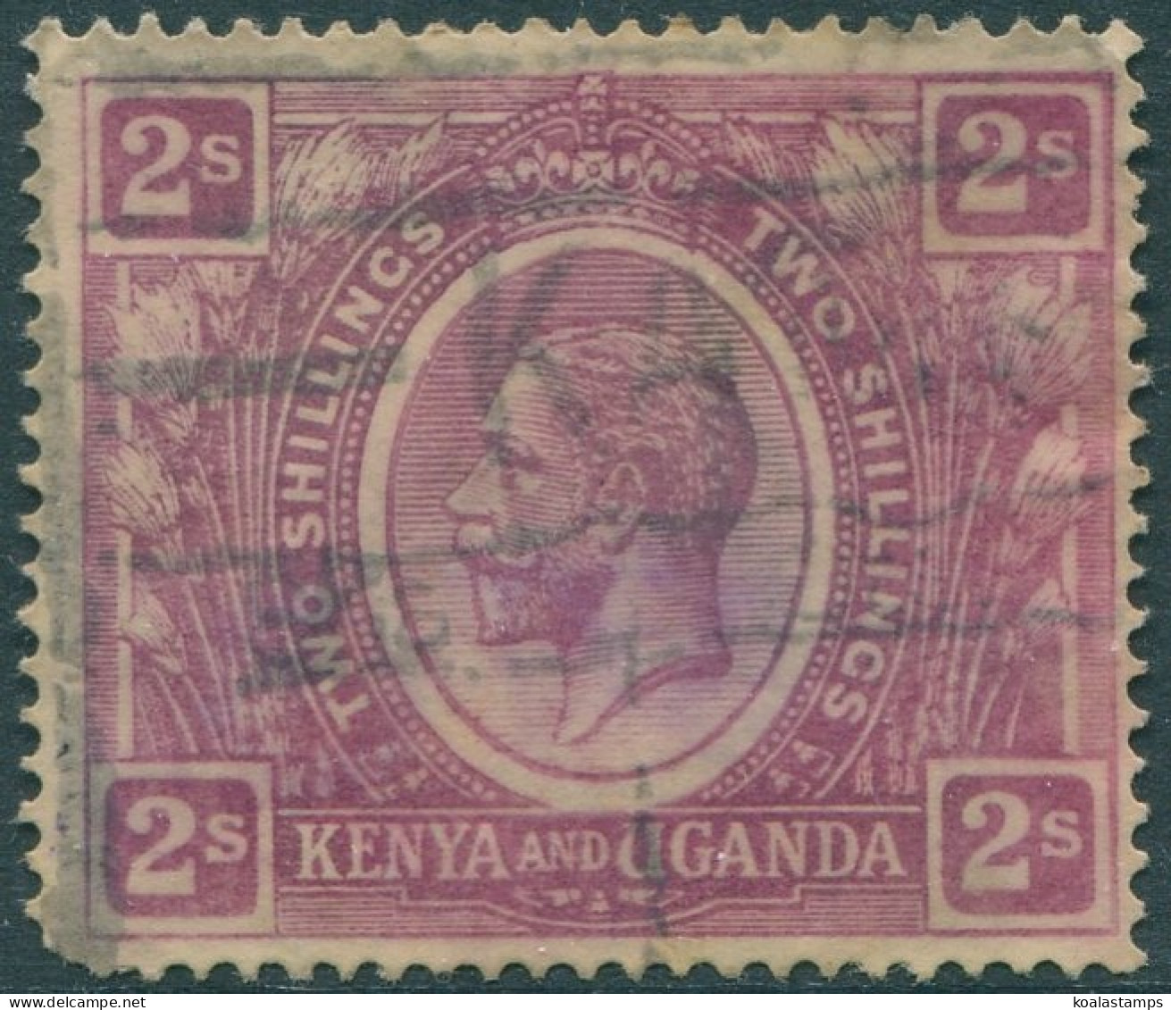 Kenya Uganda And Tanganyika 1922 SG88 2s Dull Purple FU (amd) - Kenya, Oeganda & Tanganyika