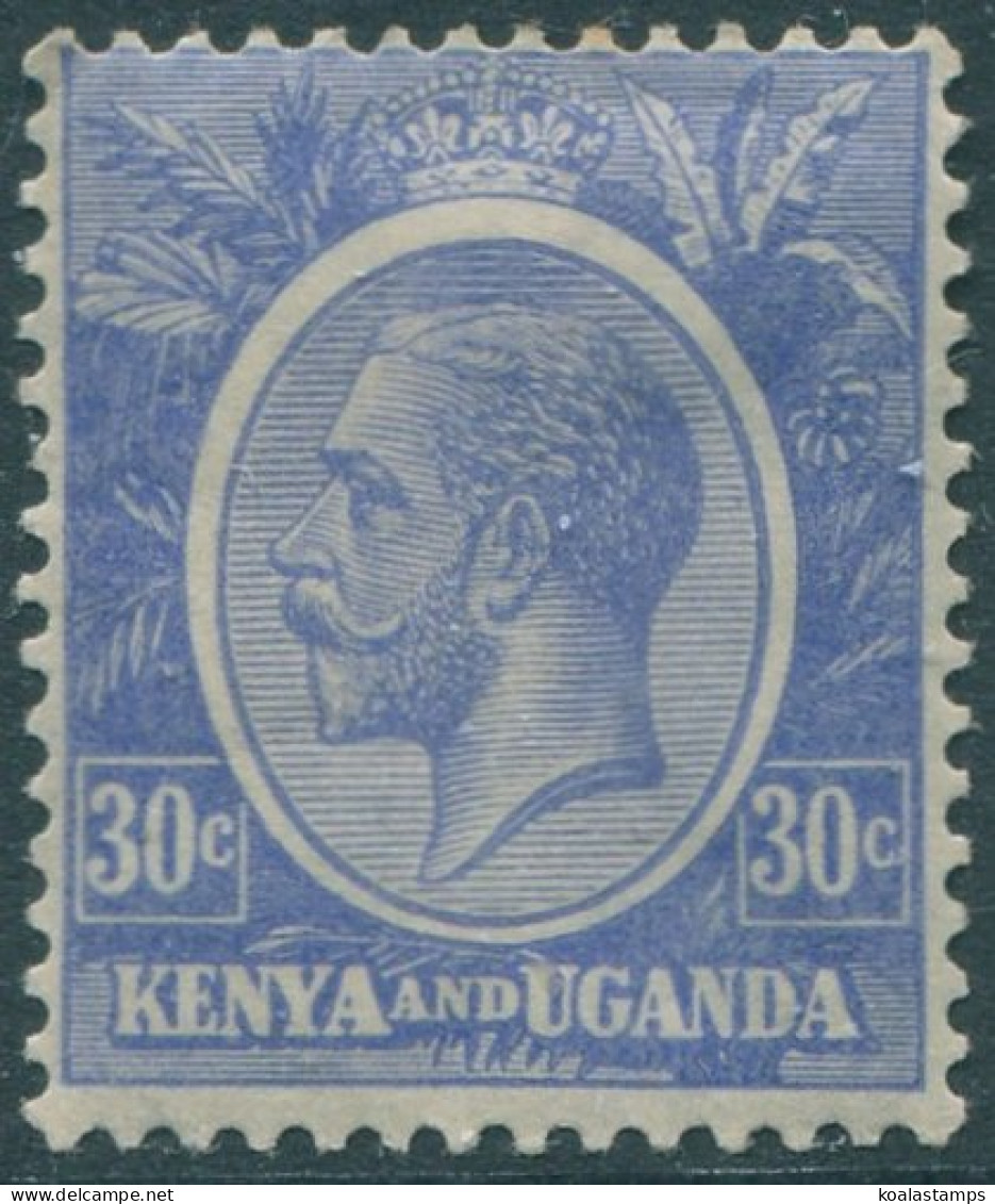 Kenya Uganda And Tanganyika 1922 SG84 30c Ultramarine KGV MH (amd) - Kenya, Oeganda & Tanganyika