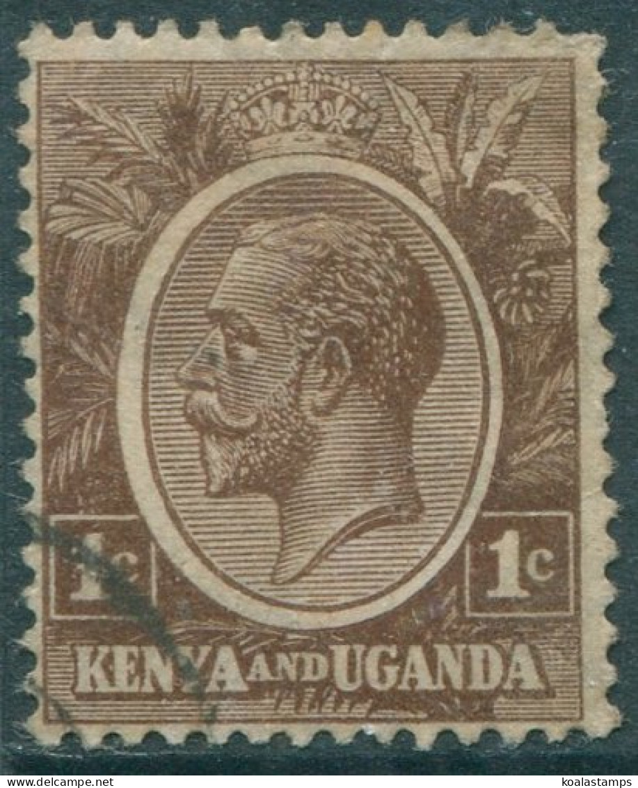 Kenya Uganda And Tanganyika 1922 SG76a 1c Deep Brown KGV FU (amd) - Kenya, Ouganda & Tanganyika