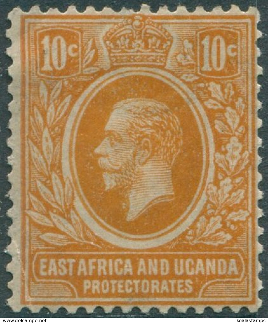 Kenya Uganda And Tanganyika 1921 SG68 10c Orange KGV MLH (amd) - Kenya, Uganda & Tanganyika