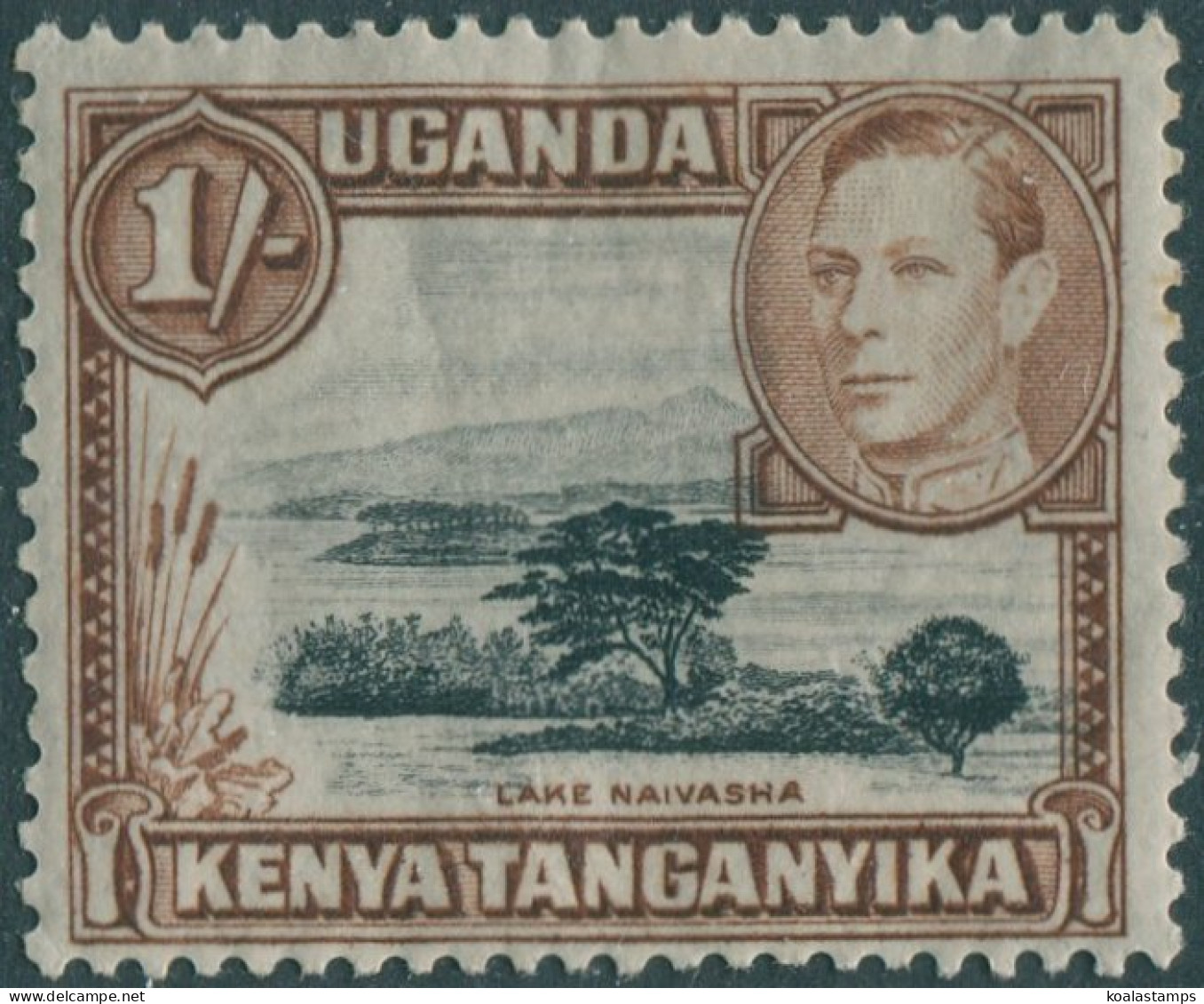 Kenya Uganda And Tanganyika 1938 SG145b 1s Black And Brown KGVI Lake Naivasha P1 - Kenya, Uganda & Tanganyika