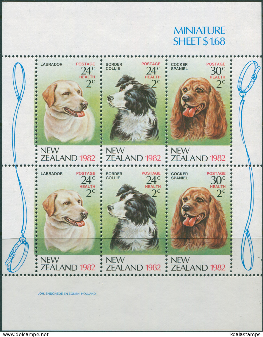 New Zealand 1982 SG1273 Health Dogs MS MNH - Otros & Sin Clasificación