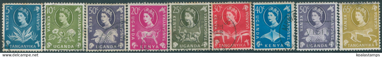 Kenya Uganda And Tanganyika 1960 SG183-191 QEII Wildlife And Plants (9) FU (amd) - Kenya, Uganda & Tanganyika