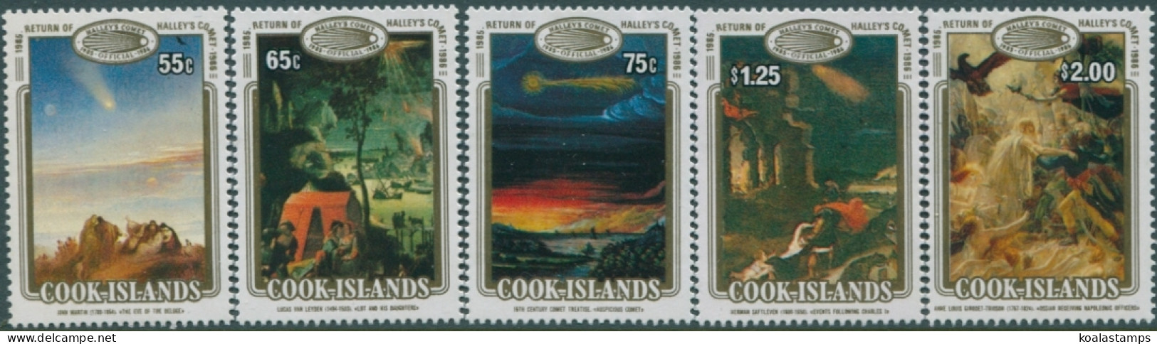 Cook Islands 1986 SG1058-1062 Halley's Comet Set MNH - Cook