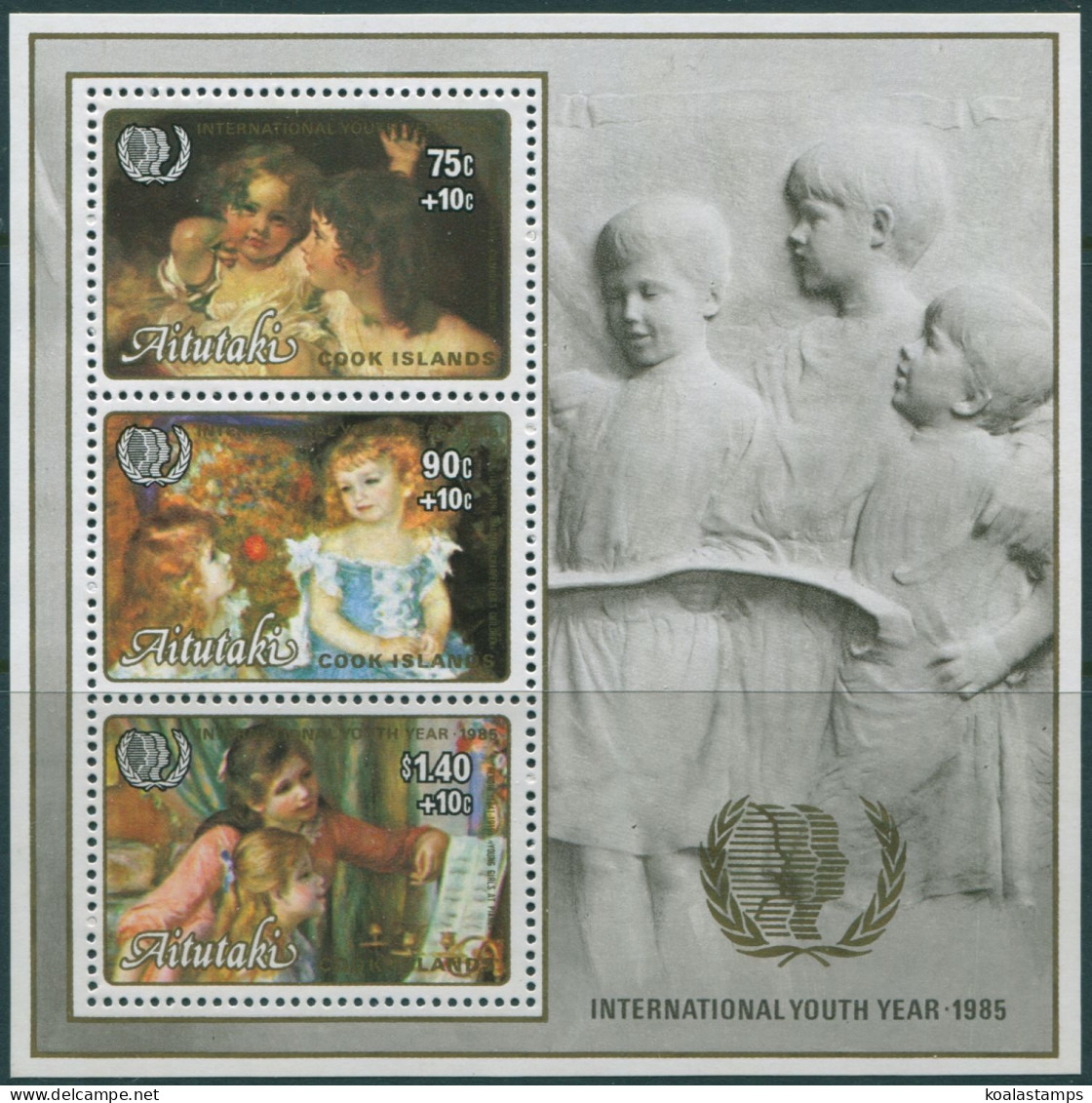 Aitutaki 1985 SG531 International Youth Year MS MNH - Cookeilanden