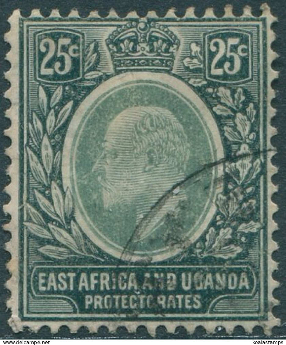 Kenya Uganda And Tanganyika 1907 SG40 25c Grey-green And Black KEVII FU (amd) - Kenya, Oeganda & Tanganyika