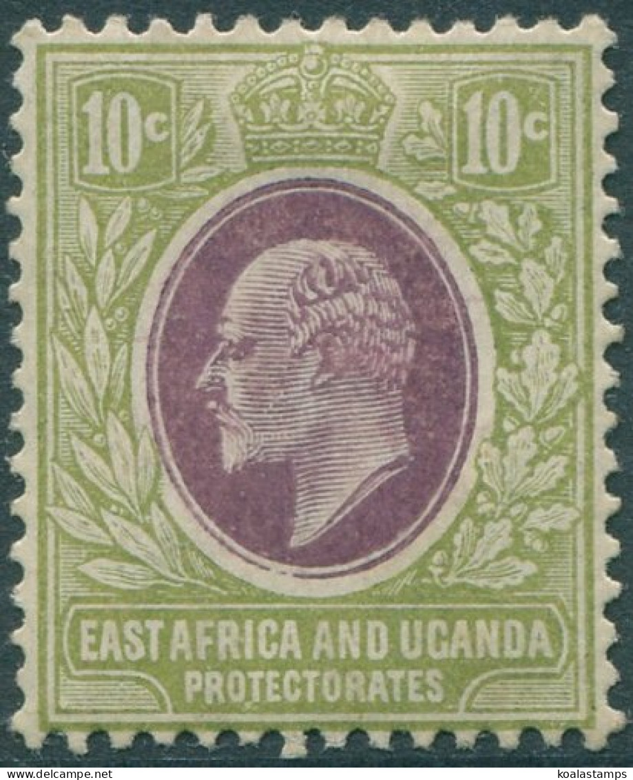 Kenya Uganda And Tanganyika 1907 SG37 10c Lilac And Pale Olive KEVII MLH (amd) - Kenya, Uganda & Tanganyika