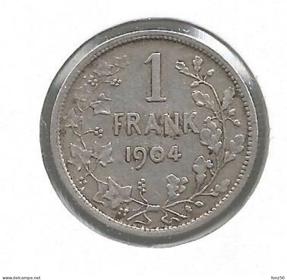 LEOPOLD II * 1 Frank 1904 Vlaams  Met Punt * Z.Fraai / Prachtig * Nr 12871 - 1 Frank