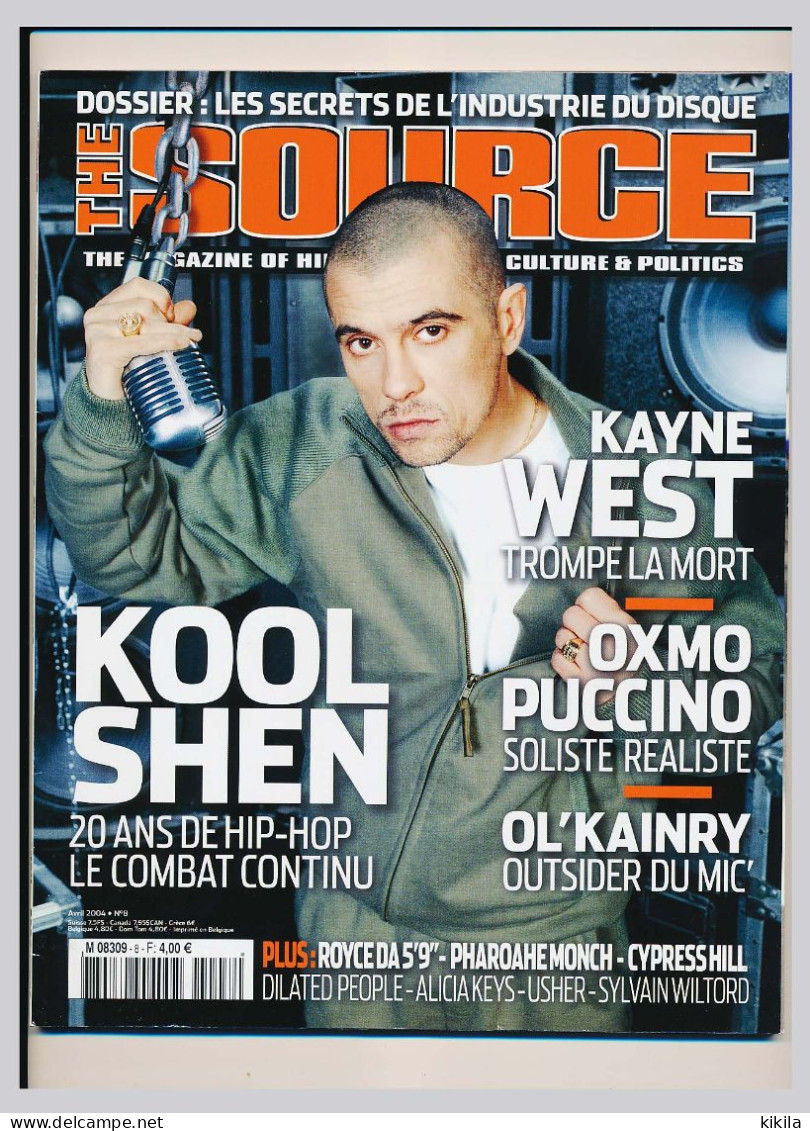 Journal Revue THE SOURCE N° 8 Avril 2004 Les Secrets De L'industrie Du Disque  Kayne West  Oxmo Puccino* - Muziek