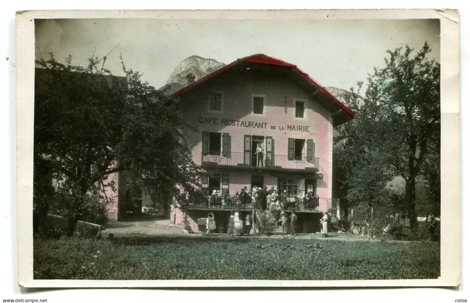 Carte Photographique Café Restaurant De La Mairie à Situer (montagne) - Zu Identifizieren