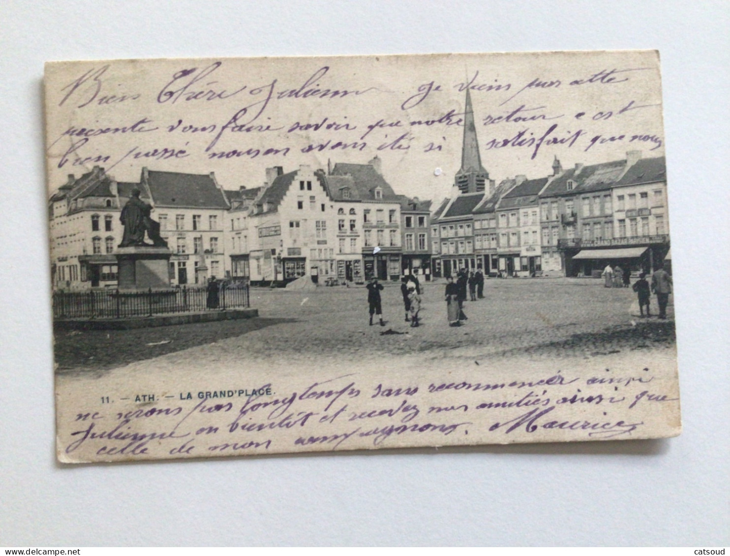 Carte Postale Ancienne (1904) ATH La Grand’Place - Ath
